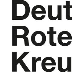 Logo des Deutschen Roten Kreuzes mit rotem Kreuz und schwarzer Schrift auf weißem Hintergrund.