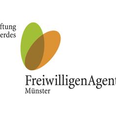 Logo der FreiwilligenAgentur Münster mit den Worten "Stiftung Siverdes" und drei farbigen Blättern in grün, orange und braun.