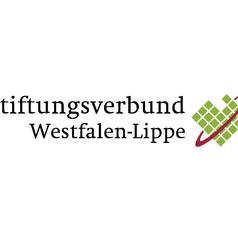 Logo des Stiftungsverbunds Westfalen-Lippe mit grünem Quadrat- und rotem Herzsymbol.