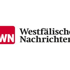 Logo der Westfälischen Nachrichten mit rotem Quadrat und weißer Schrift "WN" sowie schwarzer Schrift "Westfälische Nachrichten".