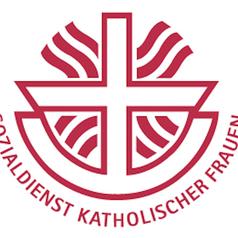 Logo des Sozialdienstes katholischer Frauen, bestehend aus einem Kreuz und stilisierten Wellen.