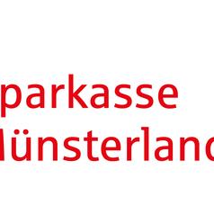 Logo der Sparkasse Münsterland Ost mit stilisiertem Symbol und Text in Rot auf weißem Hintergrund.